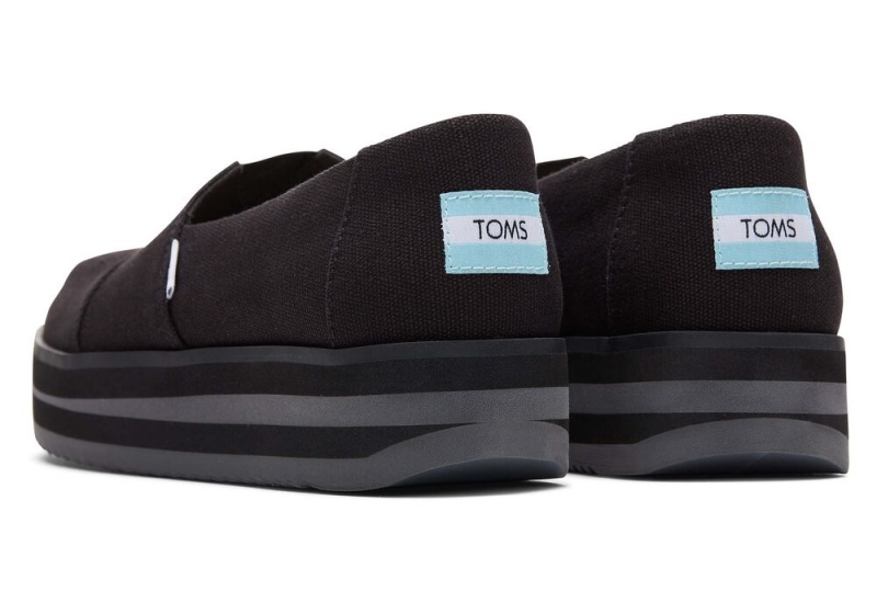 Dámské Espadrilky Toms Midform Černé | 9530UOKPY