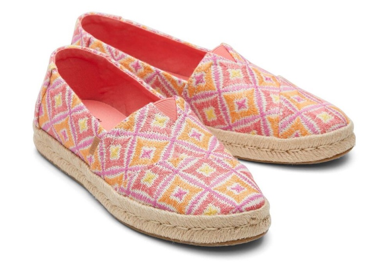 Dámské Espadrilky Toms Rope 2.0 Geometric Růžové | 8146JFPVW