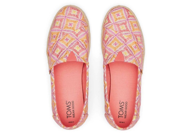 Dámské Espadrilky Toms Rope 2.0 Geometric Růžové | 8146JFPVW