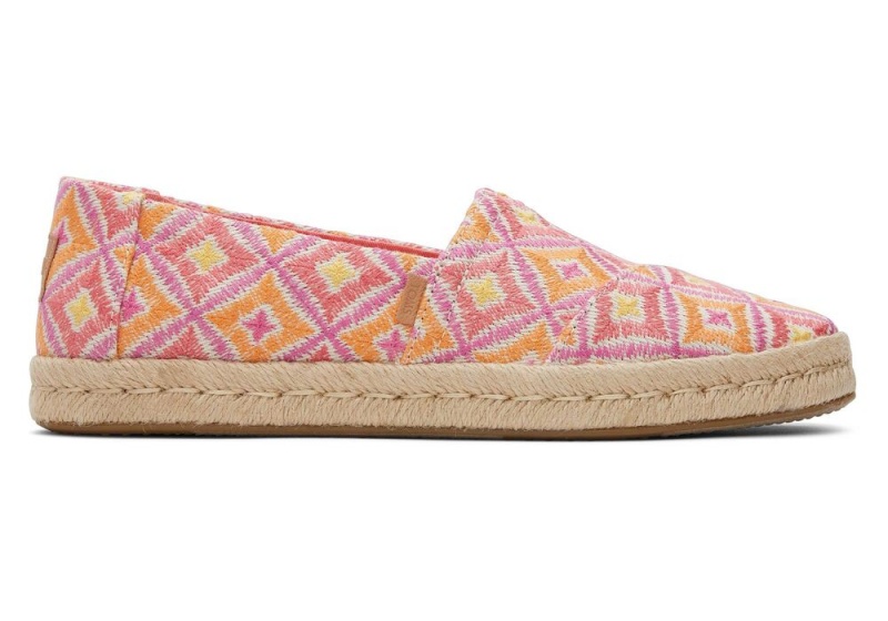 Dámské Espadrilky Toms Rope 2.0 Geometric Růžové | 8146JFPVW