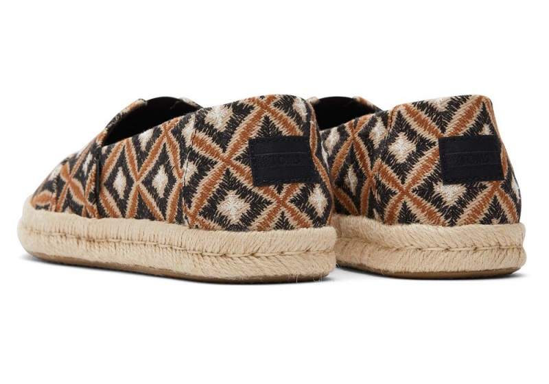 Dámské Espadrilky Toms Rope 2.0 Geometric Černé | 0897MNQXL