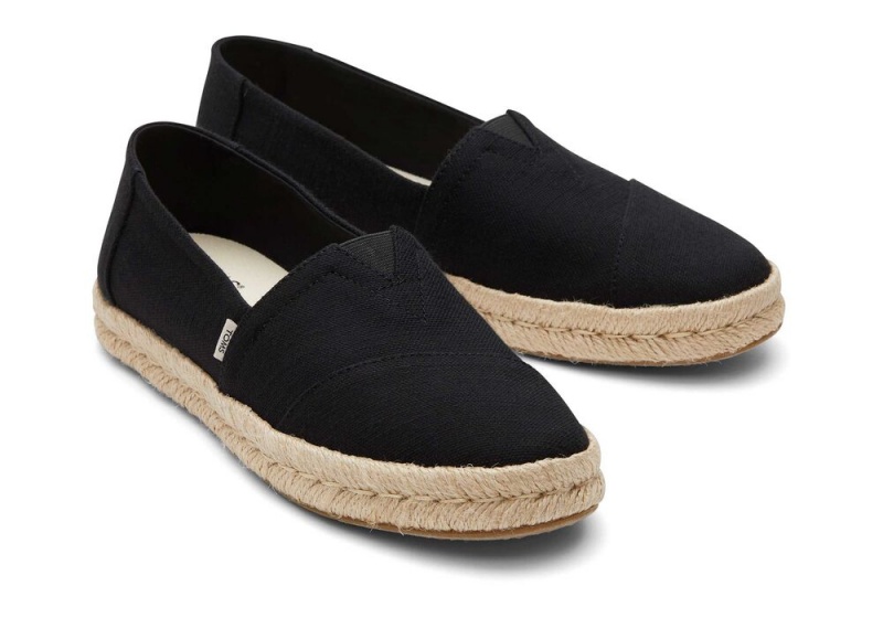 Dámské Espadrilky Toms Rope 2.0 Recycled Bavlněné Černé | 4672XPFTY