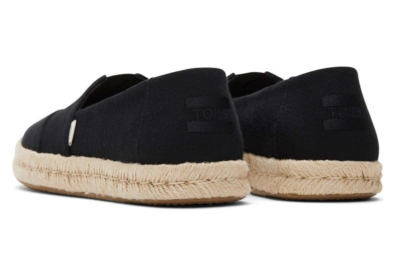 Dámské Espadrilky Toms Rope 2.0 Recycled Bavlněné Černé | 4672XPFTY