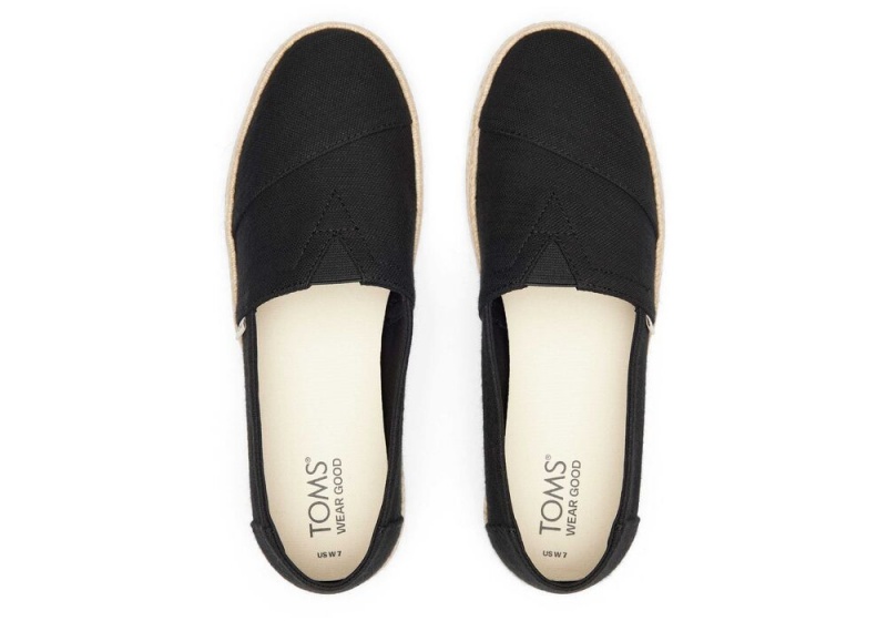 Dámské Espadrilky Toms Rope 2.0 Recycled Bavlněné Černé | 4672XPFTY