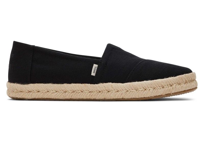 Dámské Espadrilky Toms Rope 2.0 Recycled Bavlněné Černé | 4672XPFTY