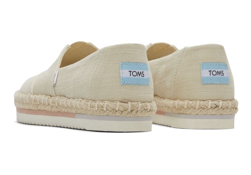 Dámské Espadrilky Toms Rope Platformy Béžový | 2093SBOQA