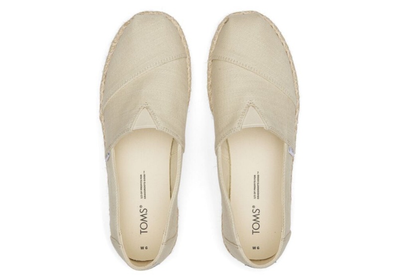 Dámské Espadrilky Toms Rope Platformy Béžový | 2093SBOQA