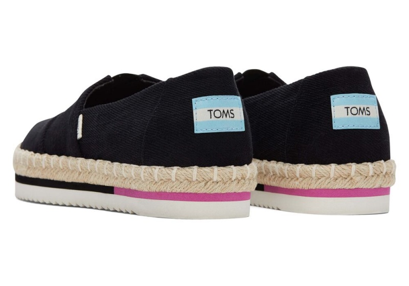 Dámské Espadrilky Toms Rope Platformy Černé | 0367NZGYQ