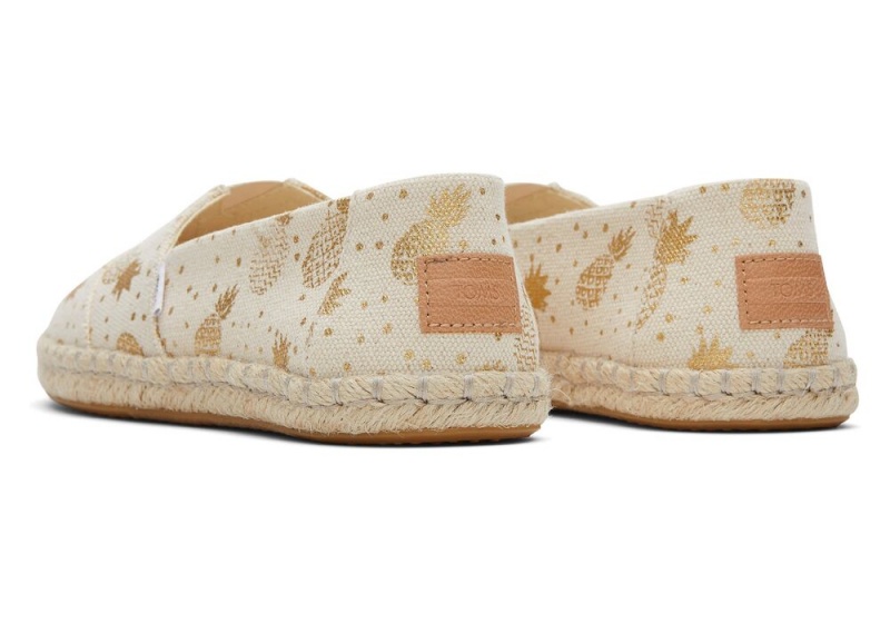 Dámské Espadrilky Toms Rope Zlaté | 3279EOGPQ