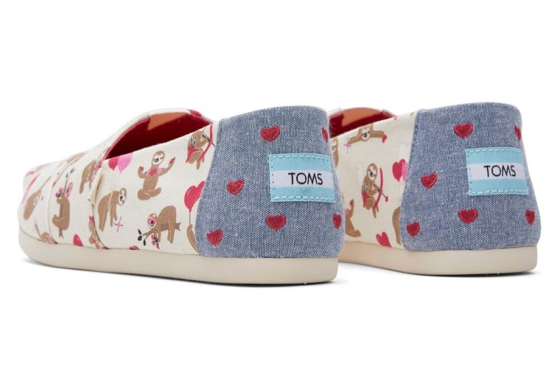 Dámské Espadrilky Toms Sloths and Hearts Béžový | 0942HBJXK