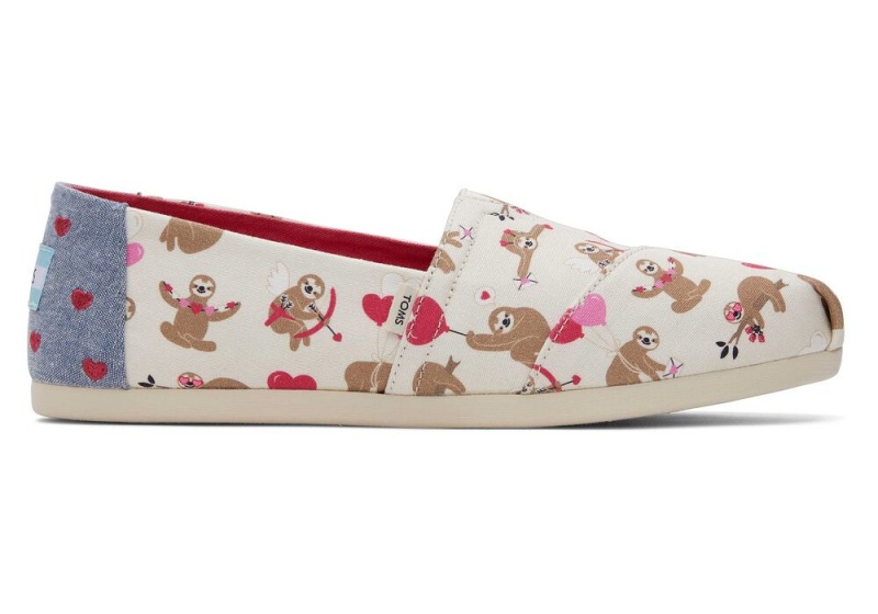 Dámské Espadrilky Toms Sloths and Hearts Béžový | 0942HBJXK