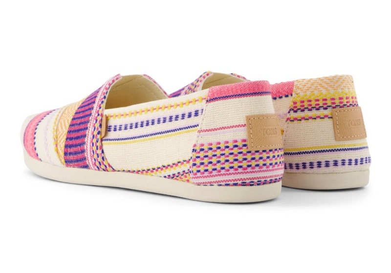 Dámské Espadrilky Toms Sunset Woven Stripes Fuchsie | 3894YZXWA