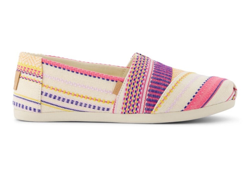 Dámské Espadrilky Toms Sunset Woven Stripes Fuchsie | 3894YZXWA