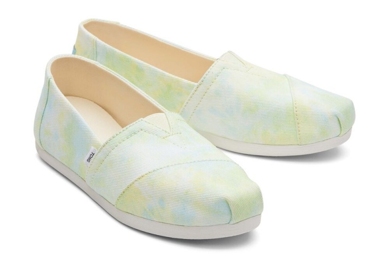 Dámské Espadrilky Toms Tie-Dye Žluté Světle Zelene | 1236QFSAC