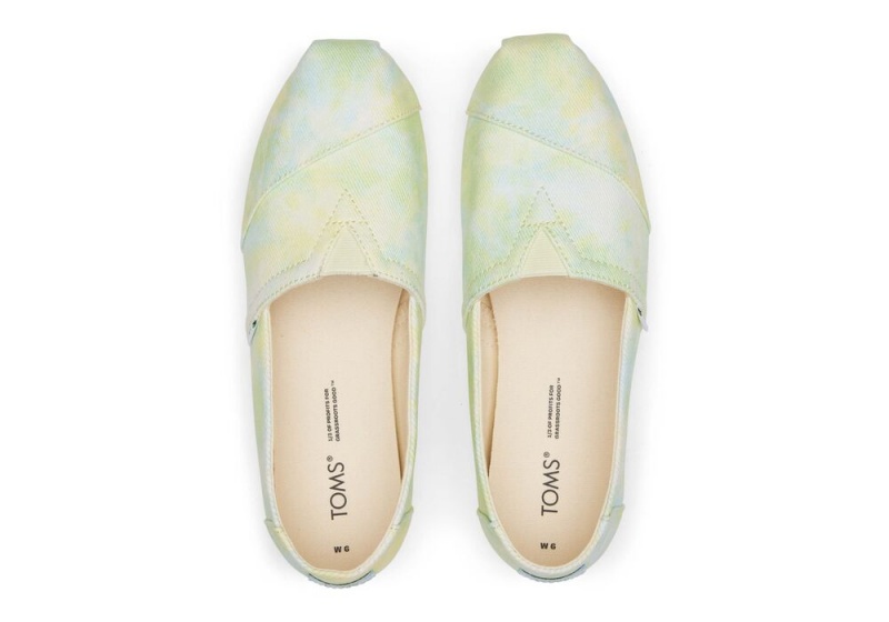 Dámské Espadrilky Toms Tie-Dye Žluté Světle Zelene | 1236QFSAC