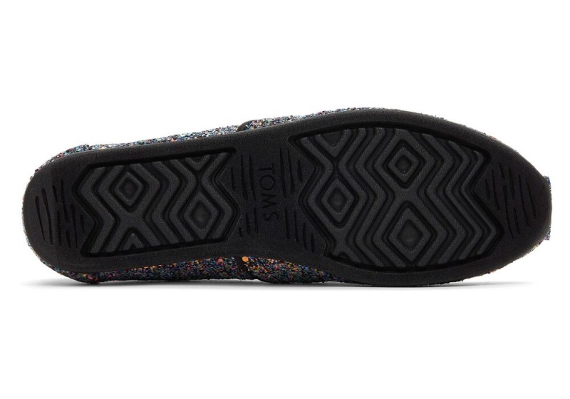 Dámské Espadrilky Toms Tlustý Glitter Černé | 9783WCJIU