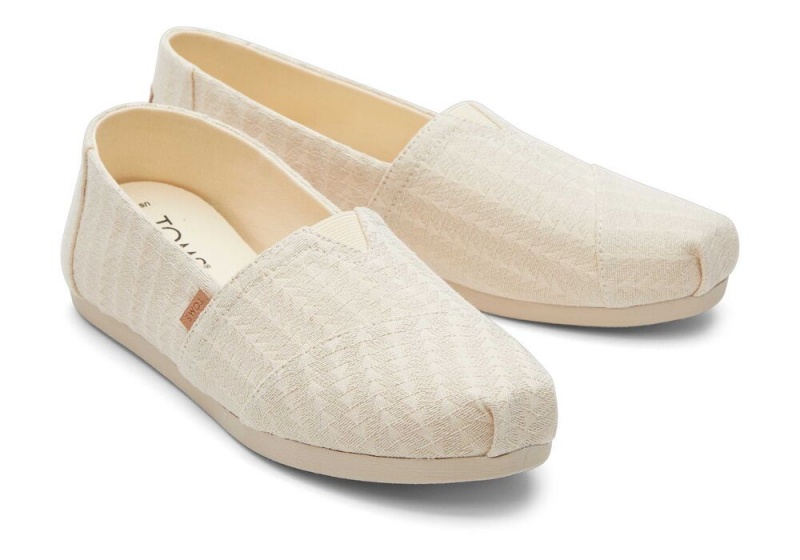 Dámské Espadrilky Toms Triangle Woven Béžový | 8971PVBTZ