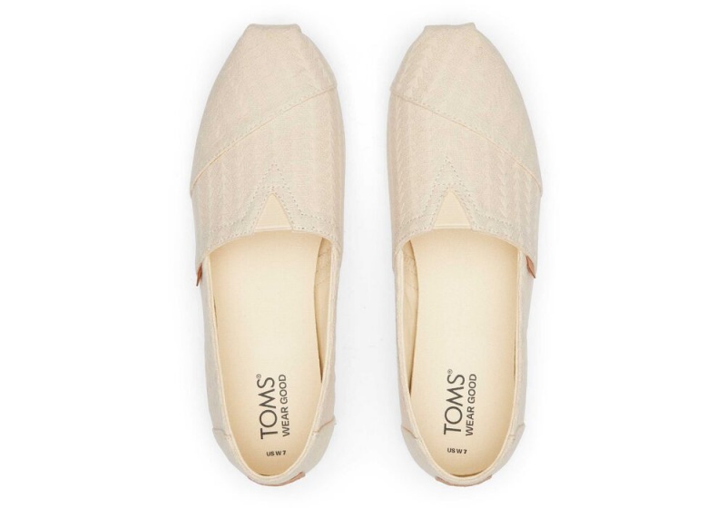 Dámské Espadrilky Toms Triangle Woven Béžový | 8971PVBTZ