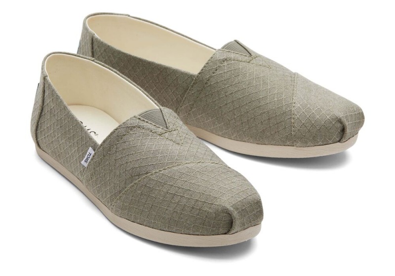 Dámské Espadrilky Toms Vetiver Diamond Texture Šedé | 7398QPDAT