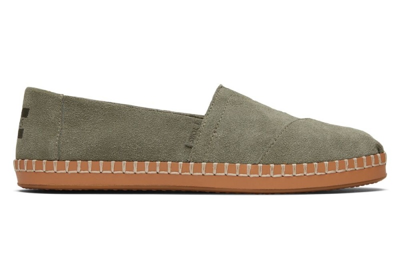 Dámské Espadrilky Toms Vetiver Semišové Læder Wrap Šedé | 0976DRKYT