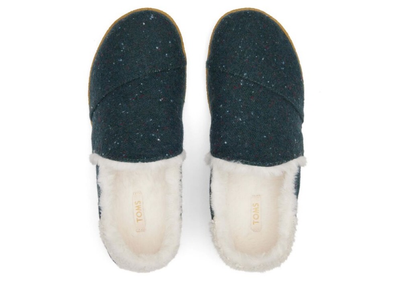 Dámské Pantofle Toms India Faux Fur Zelene | 2143DWHVZ