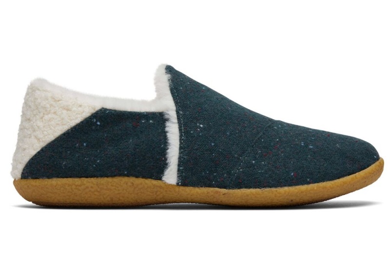 Dámské Pantofle Toms India Faux Fur Zelene | 2143DWHVZ