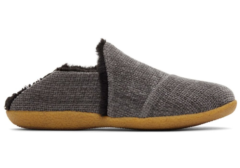 Dámské Pantofle Toms India Forged Iron Faux Fur Šedé | 4710YJGPI