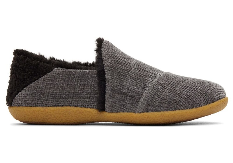 Dámské Pantofle Toms India Forged Iron Faux Fur Šedé | 4710YJGPI