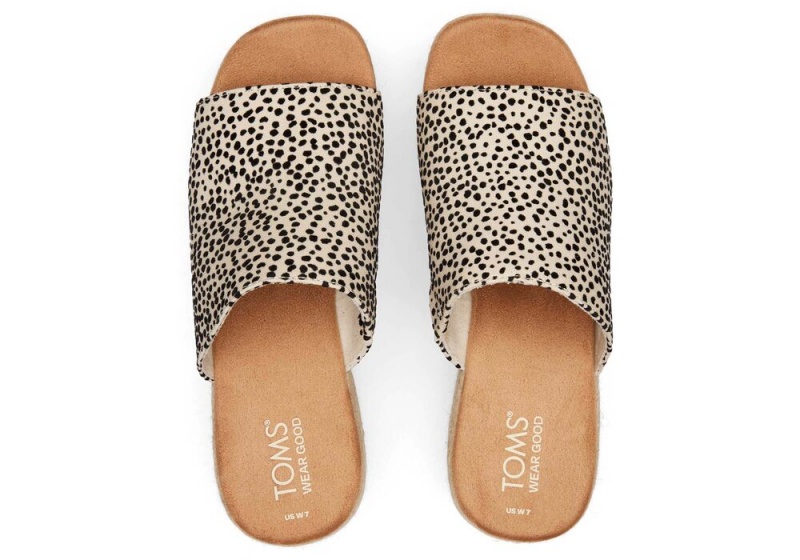 Dámské Sandály na Platformě Toms Laila Mule Mini Cheetah Leopard | 2164VIZKS