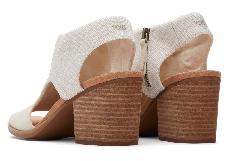 Dámské Sandály na Podpatku Toms Eliana Beige Semišové Béžový | 6530NSGUK