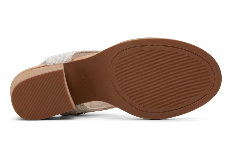 Dámské Sandály na Podpatku Toms Eliana Beige Semišové Béžový | 6530NSGUK