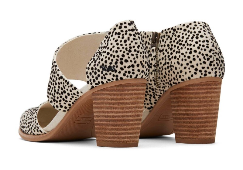 Dámské Sandály na Podpatku Toms Milan Mini Cheetah Closed Špicí Heel Leopard | 3612ZTDBJ