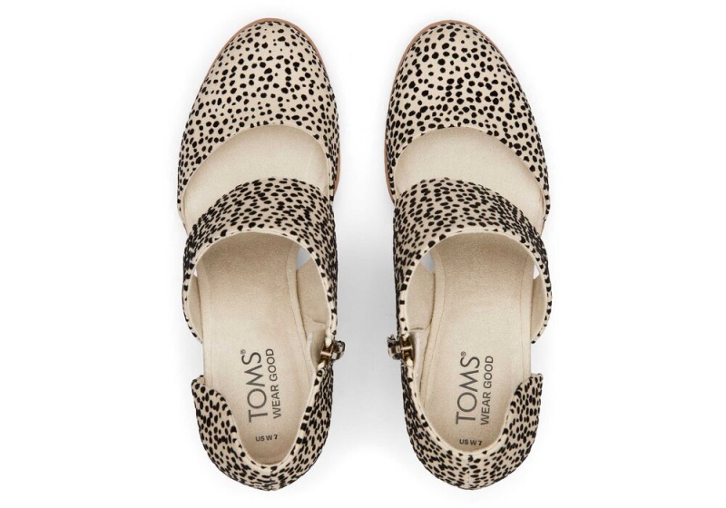 Dámské Sandály na Podpatku Toms Milan Mini Cheetah Closed Špicí Heel Leopard | 3612ZTDBJ