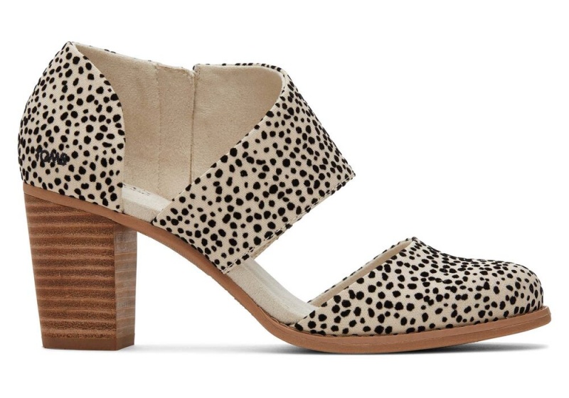 Dámské Sandály na Podpatku Toms Milan Mini Cheetah Closed Špicí Heel Leopard | 3612ZTDBJ