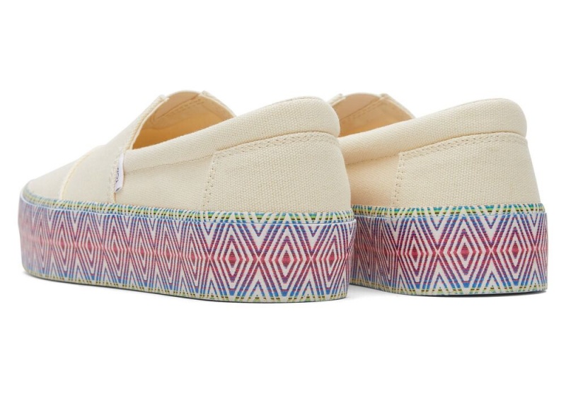 Dámské Slip On Tenisky Toms Fenix Platformy Béžový | 4863XJSIL