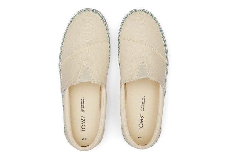 Dámské Slip On Tenisky Toms Fenix Platformy Béžový | 4863XJSIL