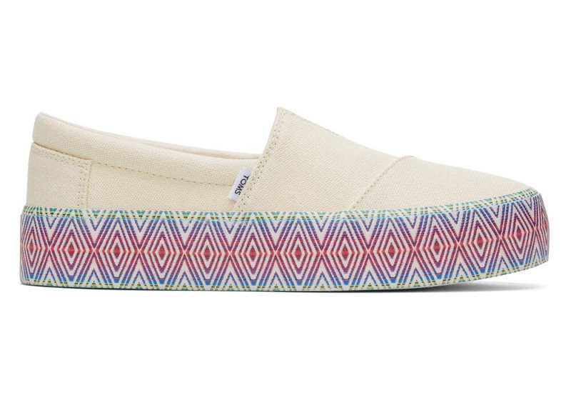 Dámské Slip On Tenisky Toms Fenix Platformy Béžový | 4863XJSIL