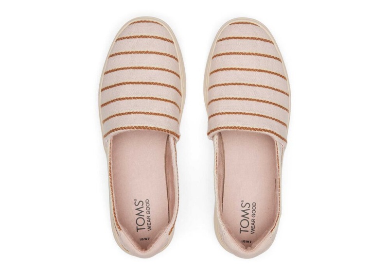 Dámské Slip On Tenisky Toms Kameron Stripes Růžové | 5438KAXIE