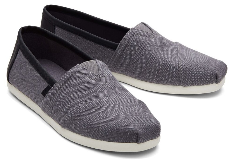 Pánské Espadrilky Toms Herringbone Syntetická Trim Šedé | 8264BYZSP