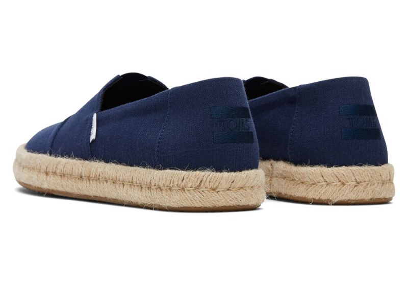 Pánské Espadrilky Toms Recycled Bavlněné Rope 2.0 Tmavě Blankyt | 9045TMQOY