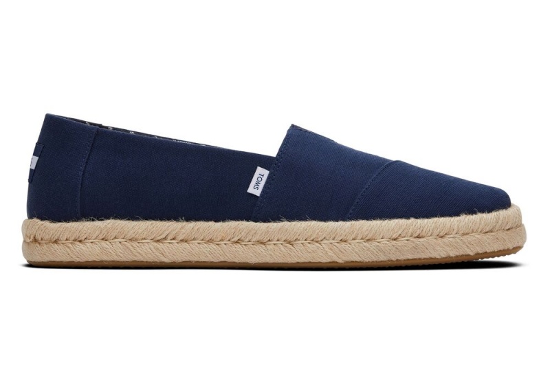 Pánské Espadrilky Toms Recycled Bavlněné Rope 2.0 Tmavě Blankyt | 9045TMQOY