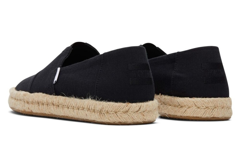 Pánské Espadrilky Toms Recycled Bavlněné Rope 2.0 Černé | 3548OTADP