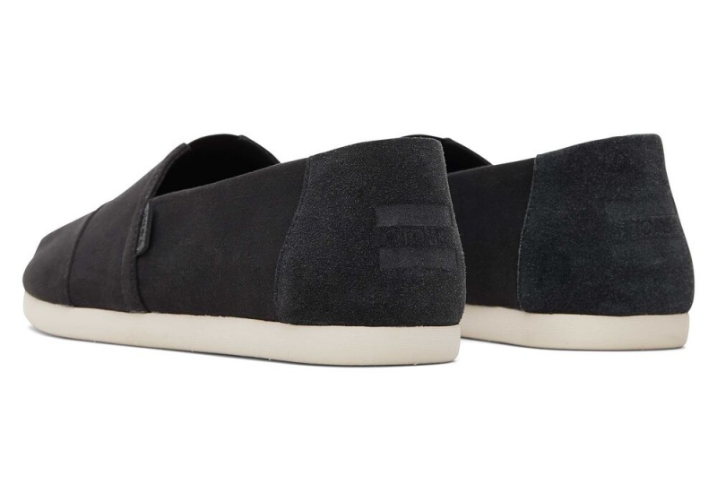 Pánské Espadrilky Toms Semišové Brushed Twill Černé | 0985TKIZS