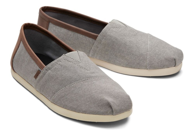 Pánské Espadrilky Toms Syntetická Trim Šedé | 7130NZGIT