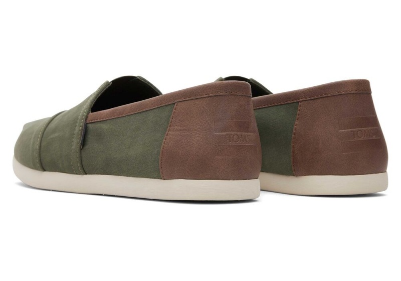 Pánské Espadrilky Toms SyntheticTrim Tmavě Olivy Zelené | 4519RIZXB