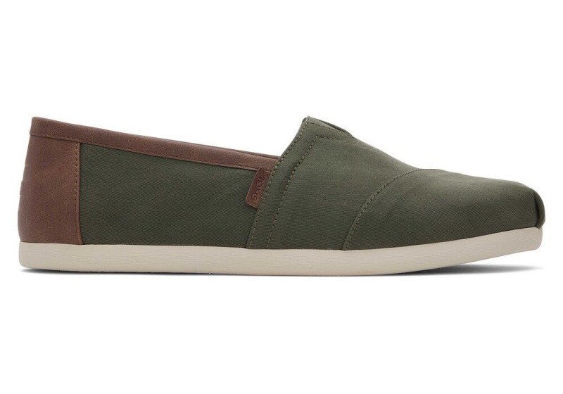 Pánské Espadrilky Toms SyntheticTrim Tmavě Olivy Zelené | 4519RIZXB