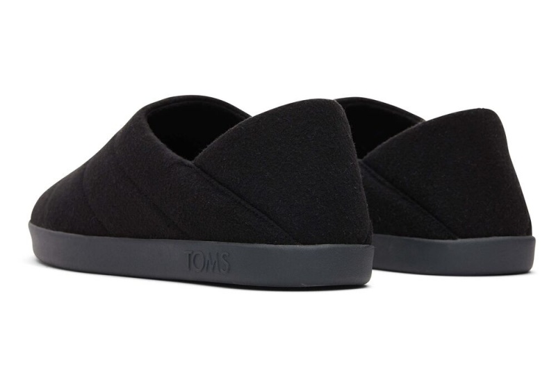 Pánské Pantofle Toms Ezra Faux Fleece Convertible Černé | 9016NIMQS