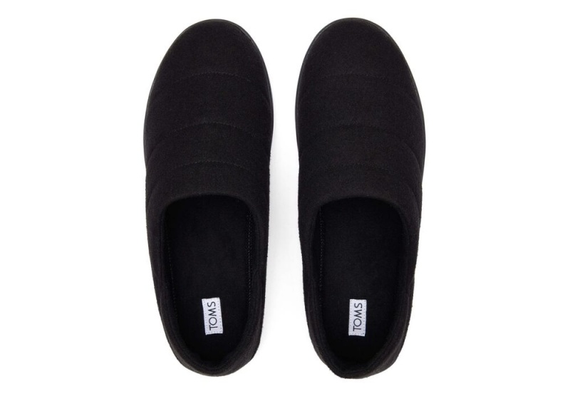 Pánské Pantofle Toms Ezra Faux Fleece Convertible Černé | 9016NIMQS