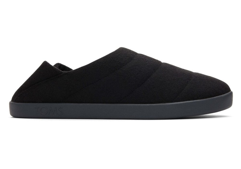 Pánské Pantofle Toms Ezra Faux Fleece Convertible Černé | 9016NIMQS