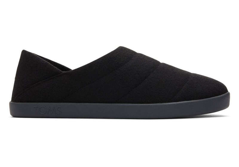 Pánské Pantofle Toms Ezra Faux Fleece Convertible Černé | 9016NIMQS